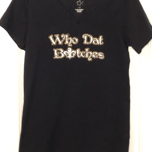 Saints WHO DAT BITCHES S/S T-shirt Size 1XL - Picture 7 of 14